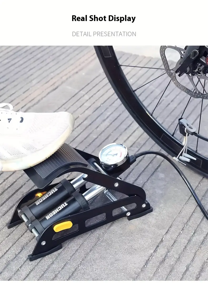 high pressure 190 psi pump with pressure gauge portable air pump for car motorcycle and bicycle tires suitable for bicycles basketballs and pool inflatable pump for car tires details 14
