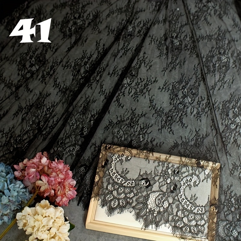 3-meter-long 1.5-meter-wide Eyelash Lace Mesh Fabric For Clothing, Skirts, And Home Tablecloth Decoration