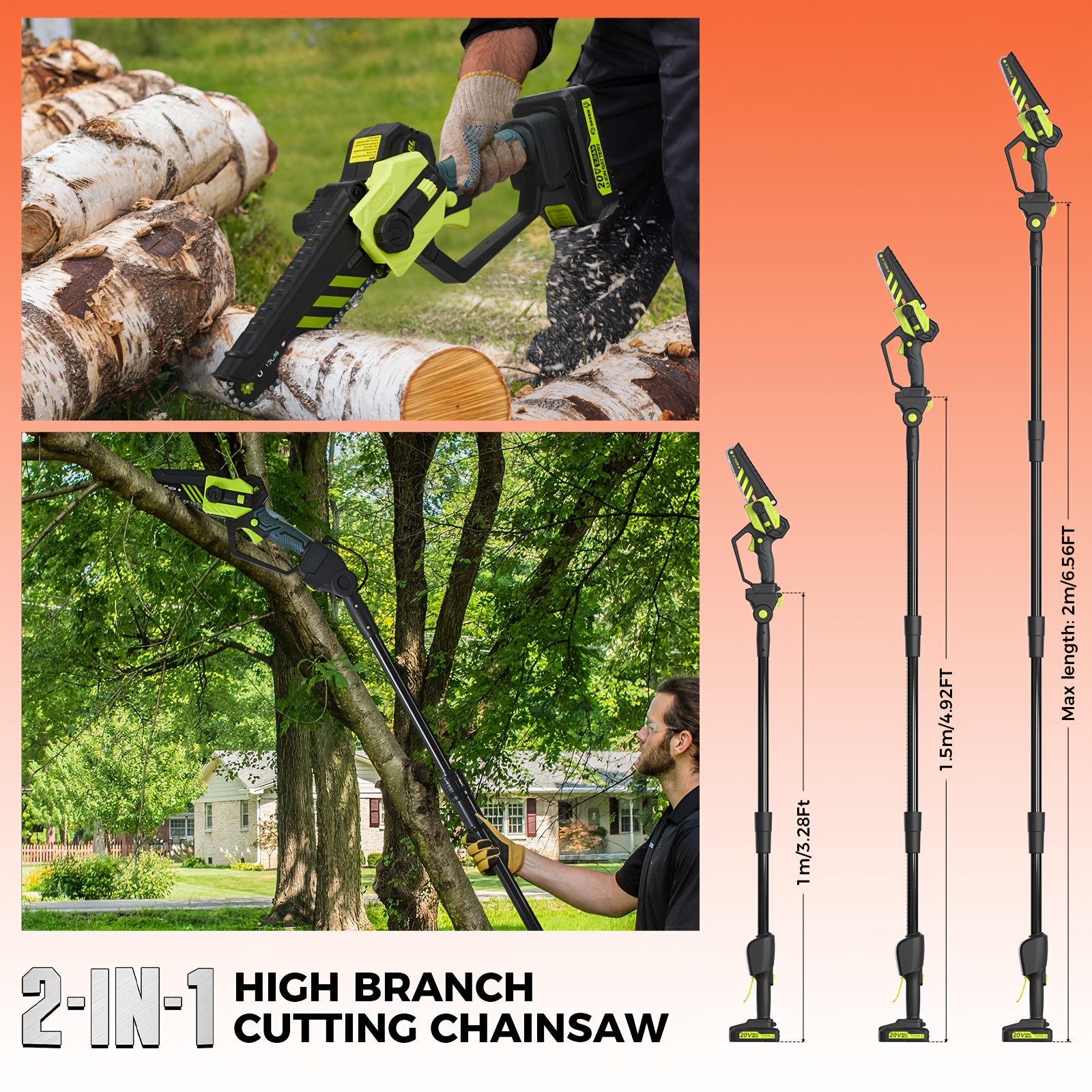 

Saker Upgraded Multifunctional Mini Chain Saw, , , Safe And Labor-saving. Suitable For Pruning Tree , Yards, Etc. Free Accessories Included. New Products In Autumn And Winter. For A Gardener.