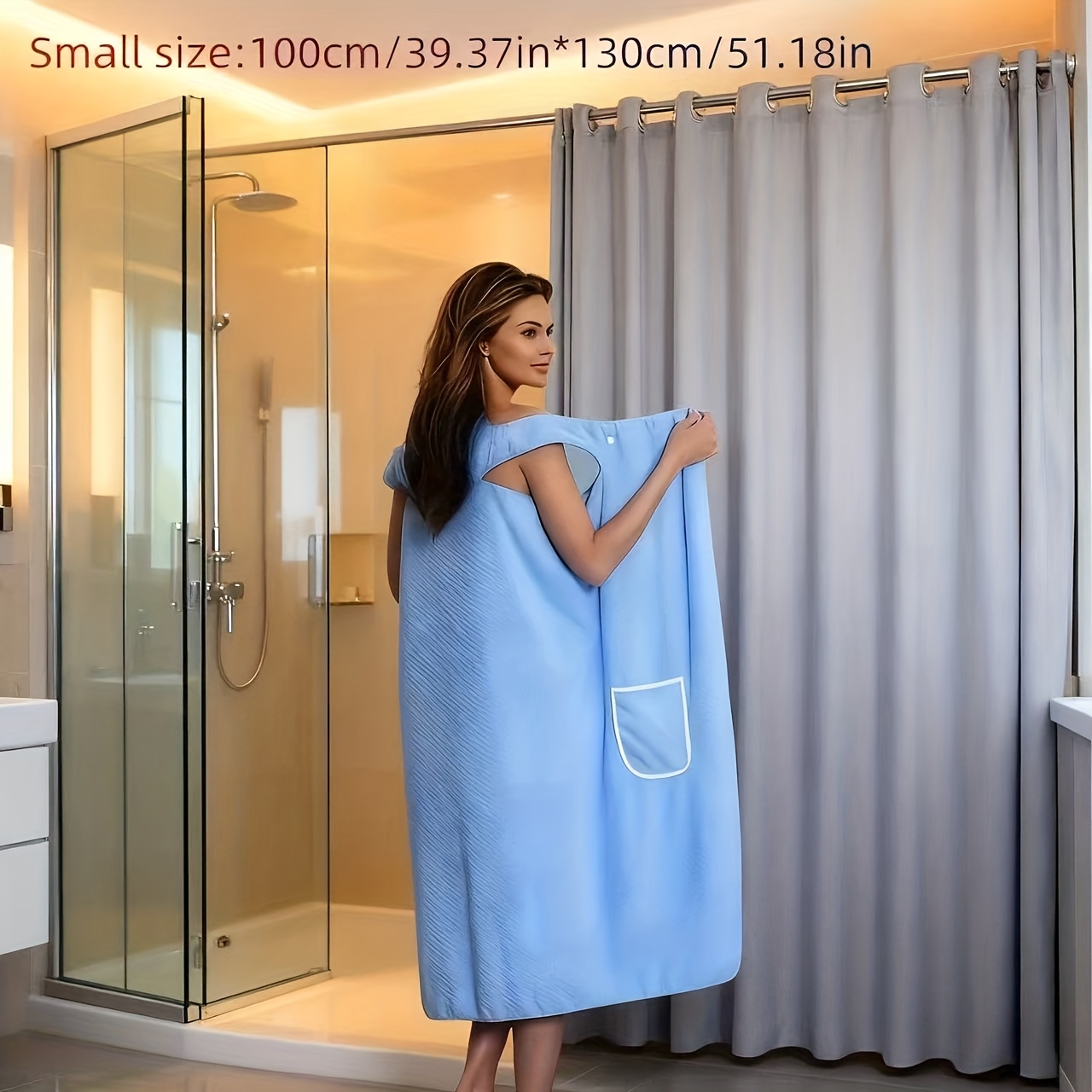 wearable bath towel for women sold on Temu United States