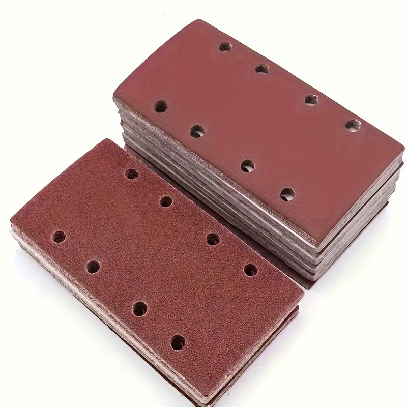 

10pcs Premium Sandpaper Sheets, 8-hole Rectangular, Self-adhesive, 185x93mm - Diverse Grit Sizes 60-1000 For Smooth Finishing & Polishing, Compatible With Equipment