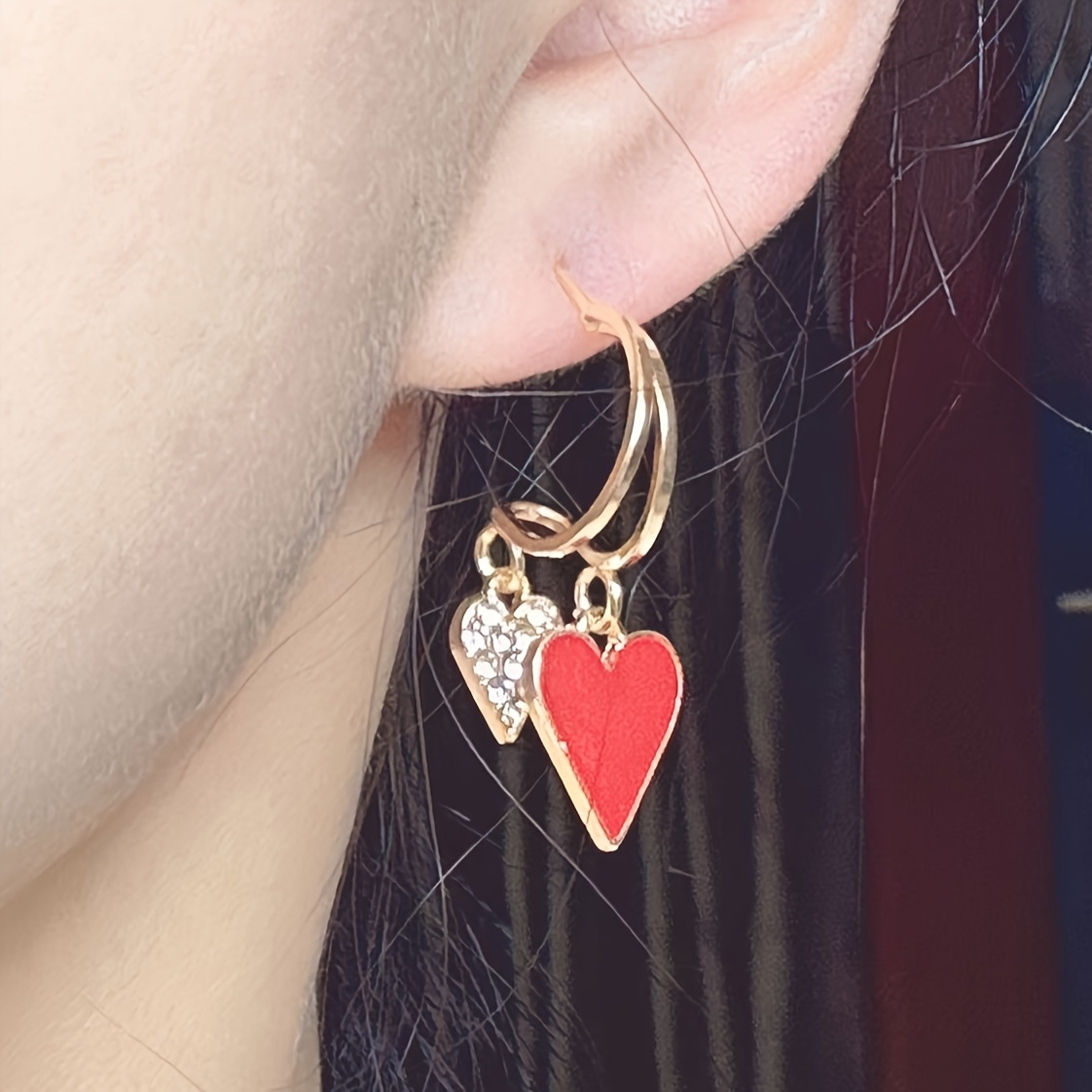 

Red Heart Earrings - Stainless Steel & Alloy Pendant, Anniversaries, Weddings, Birthdays & Valentine's Day Gifts