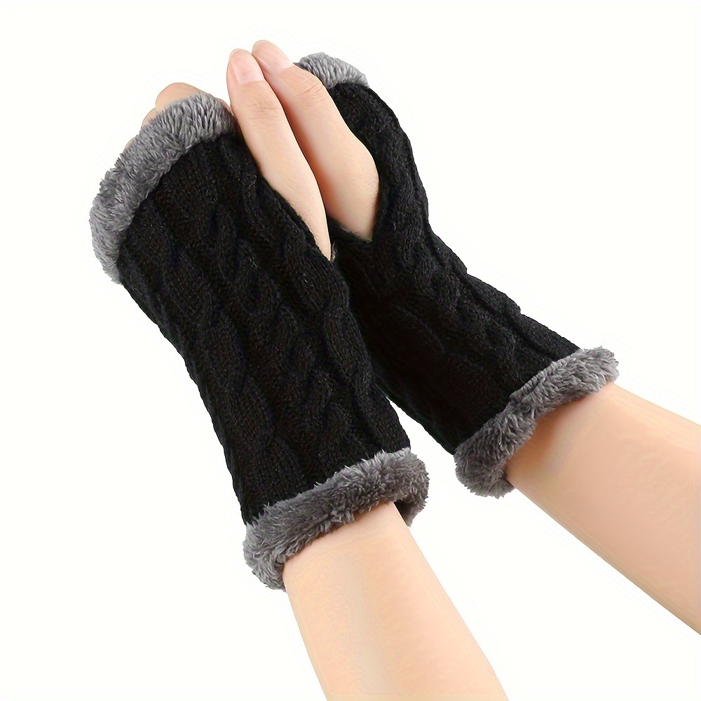 E-shop Fingerlose Handschuhe - Weich, Dick und Kälteschutz für Herbst und Winter - Vielseitige Handgelenkschutzhülle für Outdoor-Aktivitäten