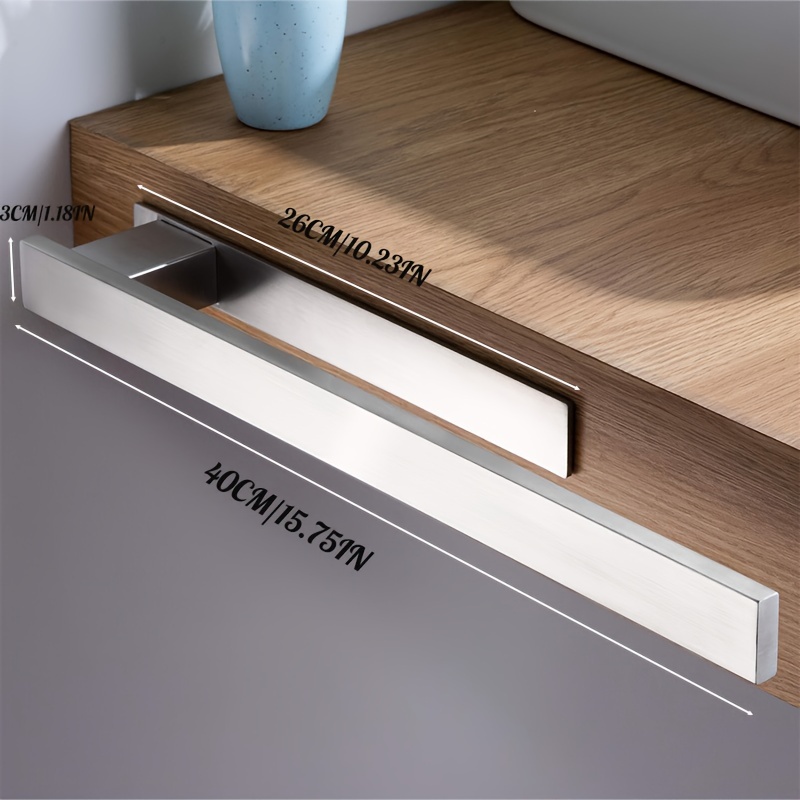 Easy-install Stainless Steel Towel Bar - Self-adhesive, No-drill Wall Mount For , 15.7 Inches, Towel Racks