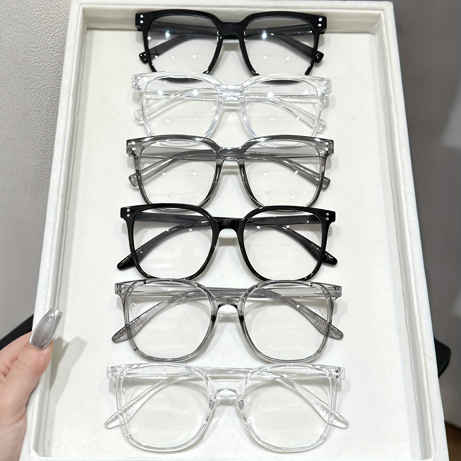 Image of 6 Pairs Of Classic And Trendy Unprescribed Fashion Glasses For Men And Women, Suitable For Parties, A Touch Of To Dressed-up And Casual Looks. For