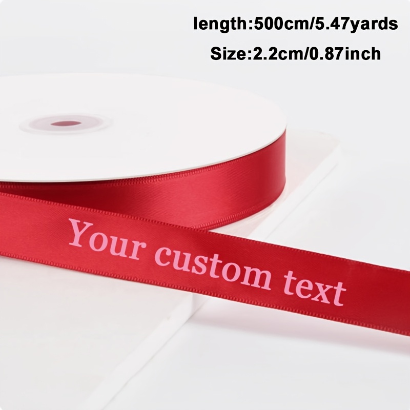 TEMU Nastro Premium con Carattere Rosa Personalizzato - 5.47 Iarde X 0.87, per Confezioni Regalo, Decorazioni Nuziali, Celebrazioni Festive,