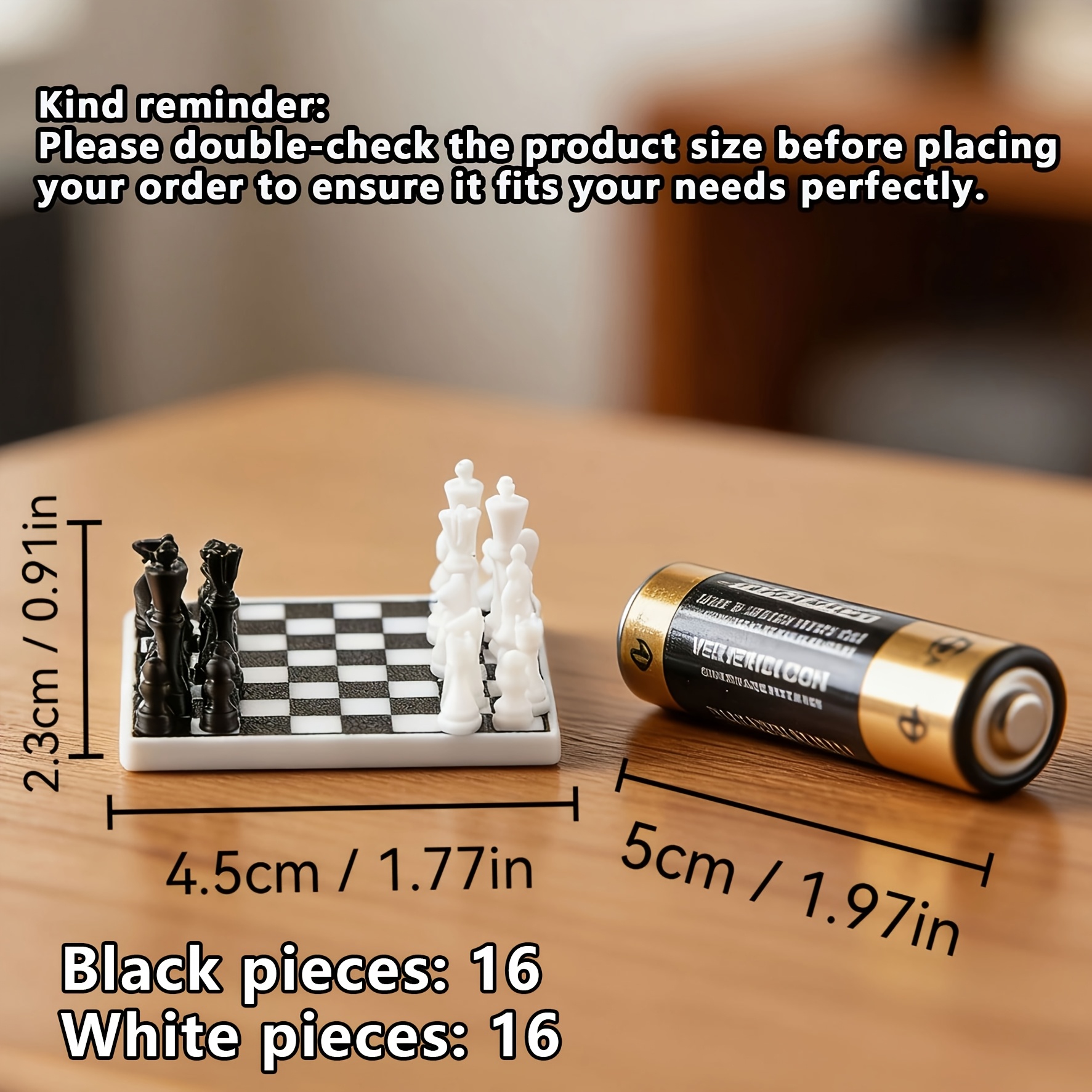 E-shop 1:12 Miniatur-Schachspiel mit 3D-gedrucktem Miniatur-Schachbrethaus, Miniatur- als Schreibtisch-Dekorationszubehör, ideales Geschenk für