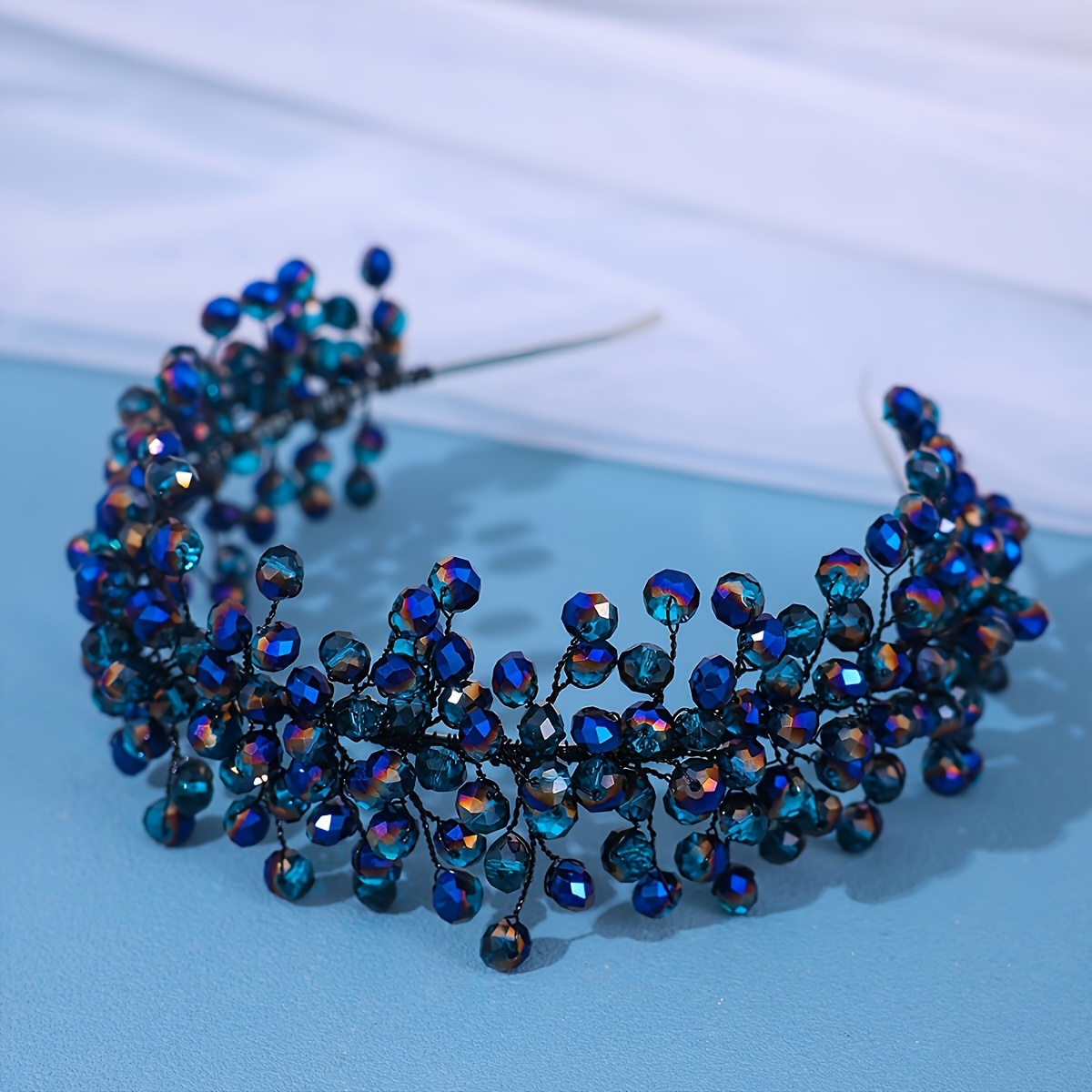 elegant bohemian crystal headband women sparkling multicolor 