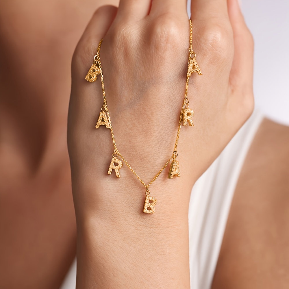 TEMU Collier personnalisé avec lettre en , collier élégant avec initiale personnalisée, pendentif plaque de nom en acier inoxydable, bijou de luxe,