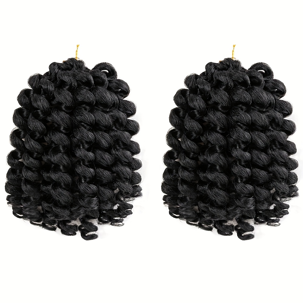 TEMU 2 Packs Wand Crochet Braids Hair Jamaican Bounce Crochet Hair 8 Inch Wand Jamaican Braids Twist Hair Extension Crochet Hair