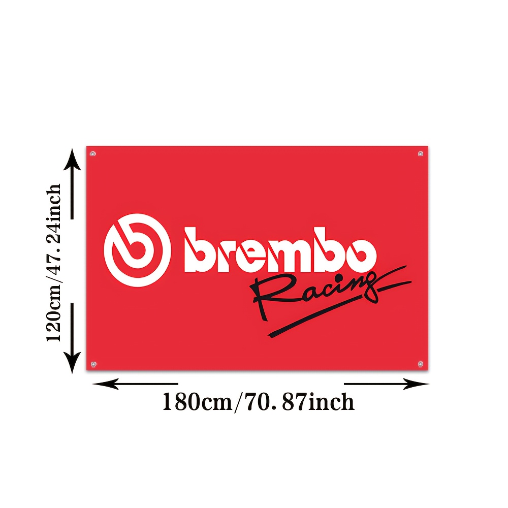 Fashionable Car Accessory B-brembos 1pc Digital Printed Flag, Ideal For Indoor Home And Garage Wall Decor, Outdoor Advertising, Holiday Party Decoration Hanging Cloth Banner With Grommets