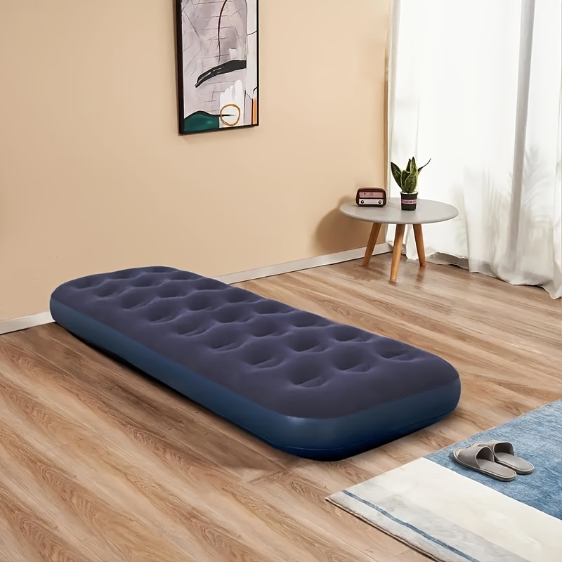 Luftmatratze Einzelbett - Faltbare Luftmatratzen mit flauschiger Oberflche  - Tragbare aufblasbare Betten fr Camping, Zelt, Reisen, Zuhause