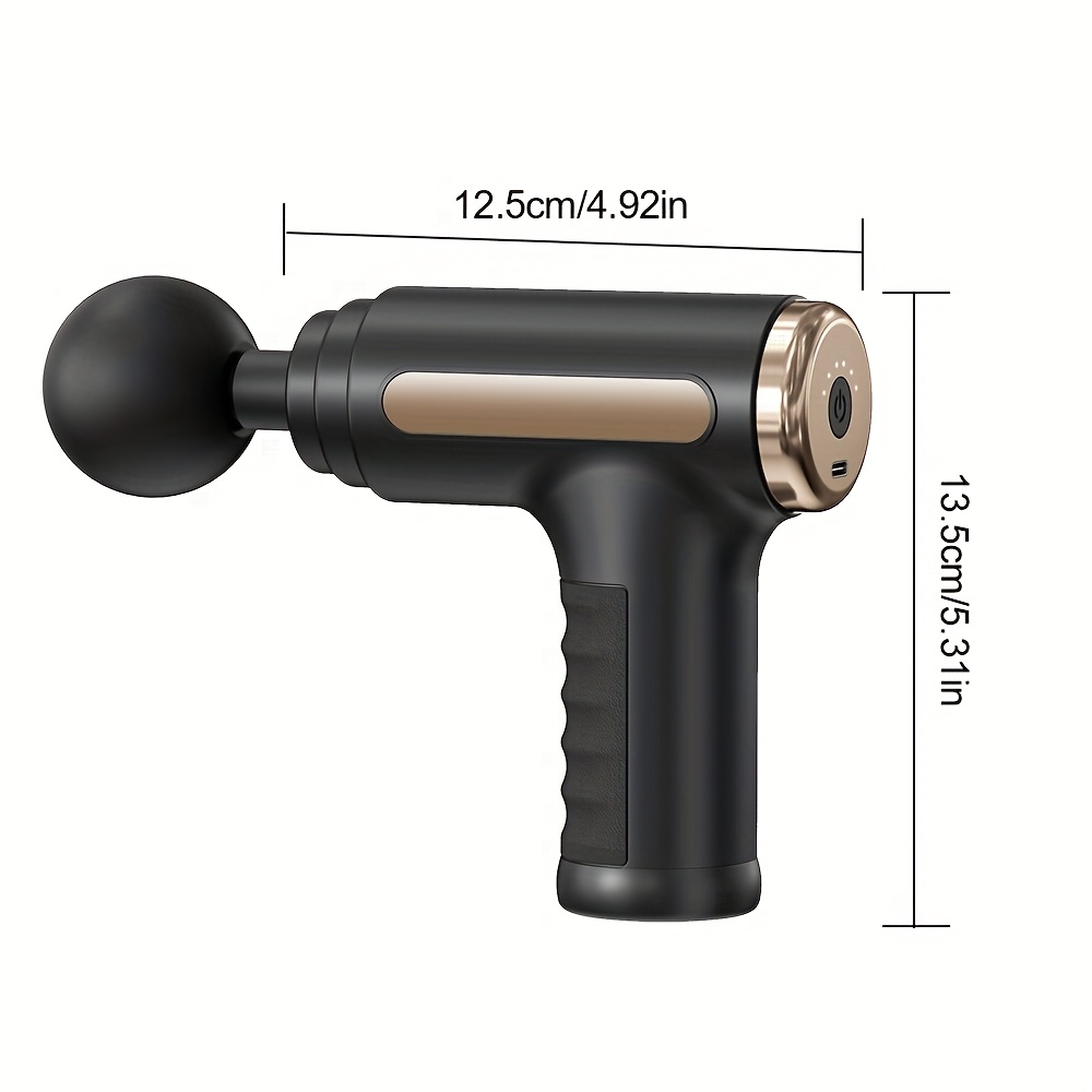 Masseur électrique portatif à 38 vitesses pour tissus profonds, masseur à percussion haute intensité, masseur sportif électrique portable ultra-silencieux avec 4 têtes de remplacement