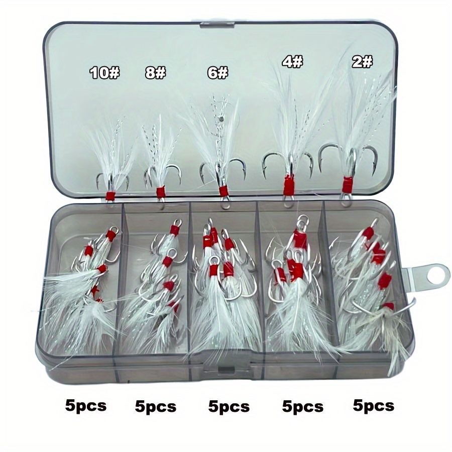 

25pcs/boîte de saignée Hameçons de hameçons à , 3 hameçons d', , inoxydable, de matériel de et la