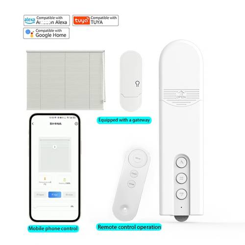 intelligenter wifi-perlenvorhangmotor für zugvorhänge, smart life, steuern sie ihre jalousien jederzeit überall, app-fernbedienung & timer-steuerung, sprachsteuerung , für schlafzimmer, wohnzimmer, büro