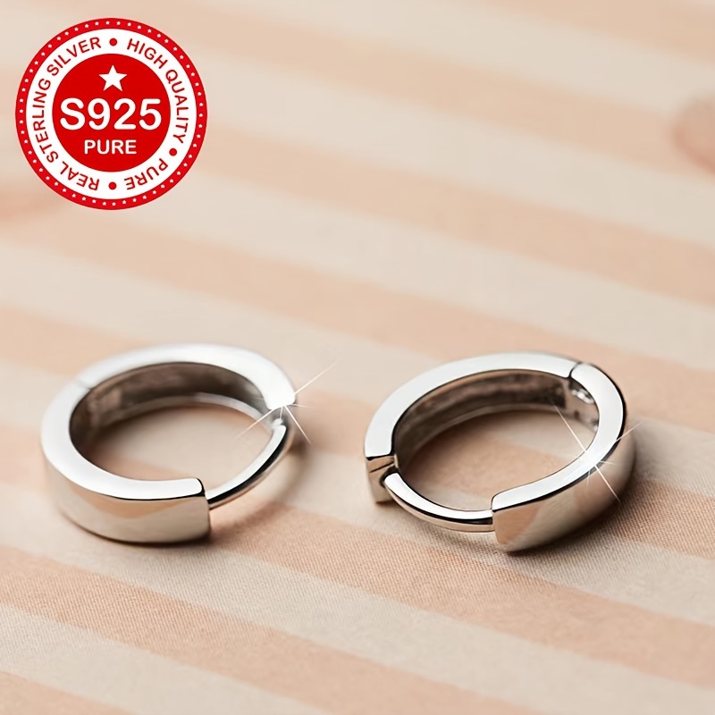 925 Pure Silver Hypoallergenic Circle Earrings