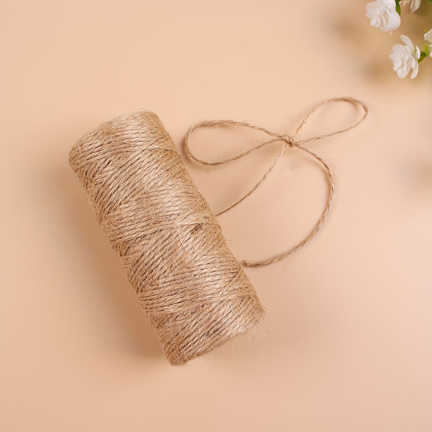 

1pc 109 Yards Jute Rope, Jute Twine String, Hemp Cord For Diy Craft, Artworks Decoration, Gift Wrapping