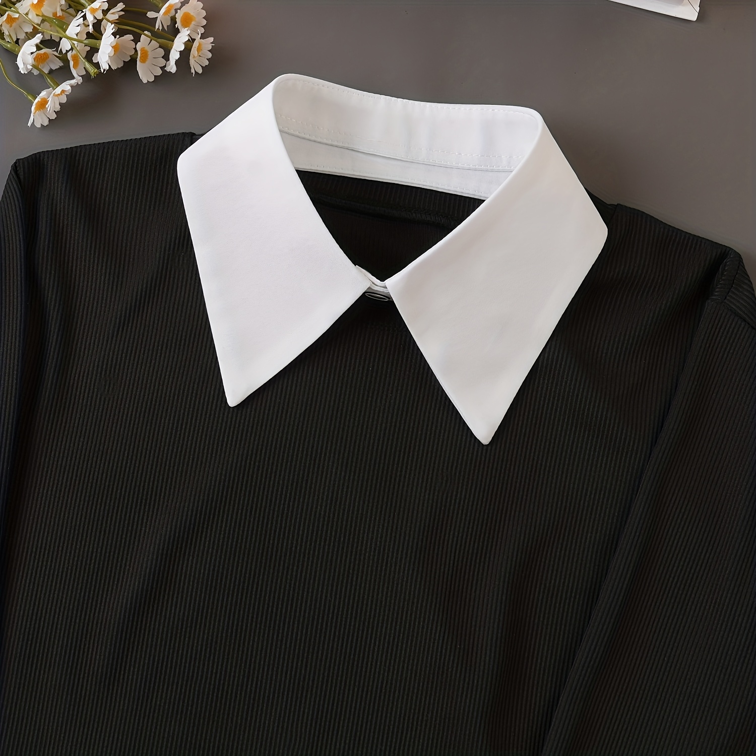 Image of Women's Fashion Decorative Chiffon Detachable Bow Tie Collar, Versatile Shirt Collar Bow Tie