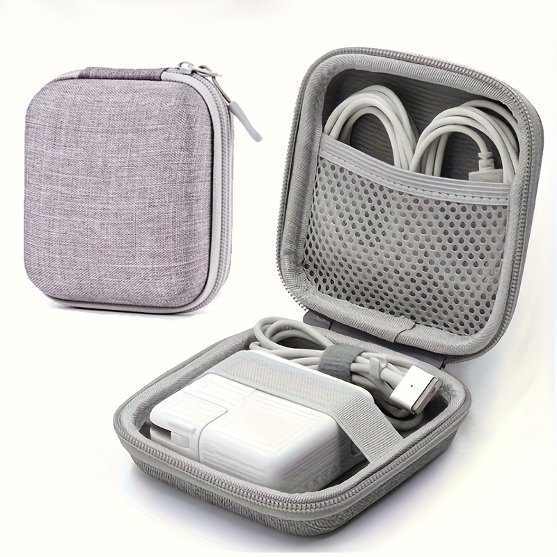 

Eva Charger Case For Macbook Air/pro - Compact Protective Cover With Mesh Pocket For Cables, Earphones & , Light Gray