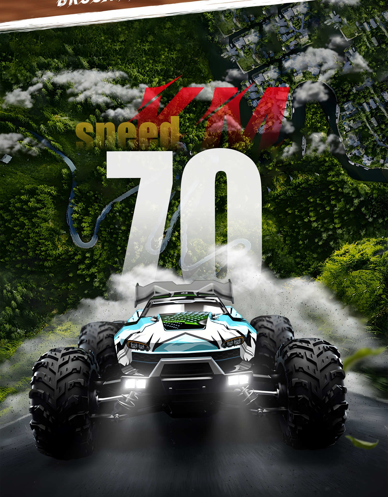 1:16RC Car, Off-road RC Car, All-terrain Toy RC Car, Brushless Motor, 70 Km/h Speed, Racing Car Toys For Kids And Adults, The Most Ideal Gift