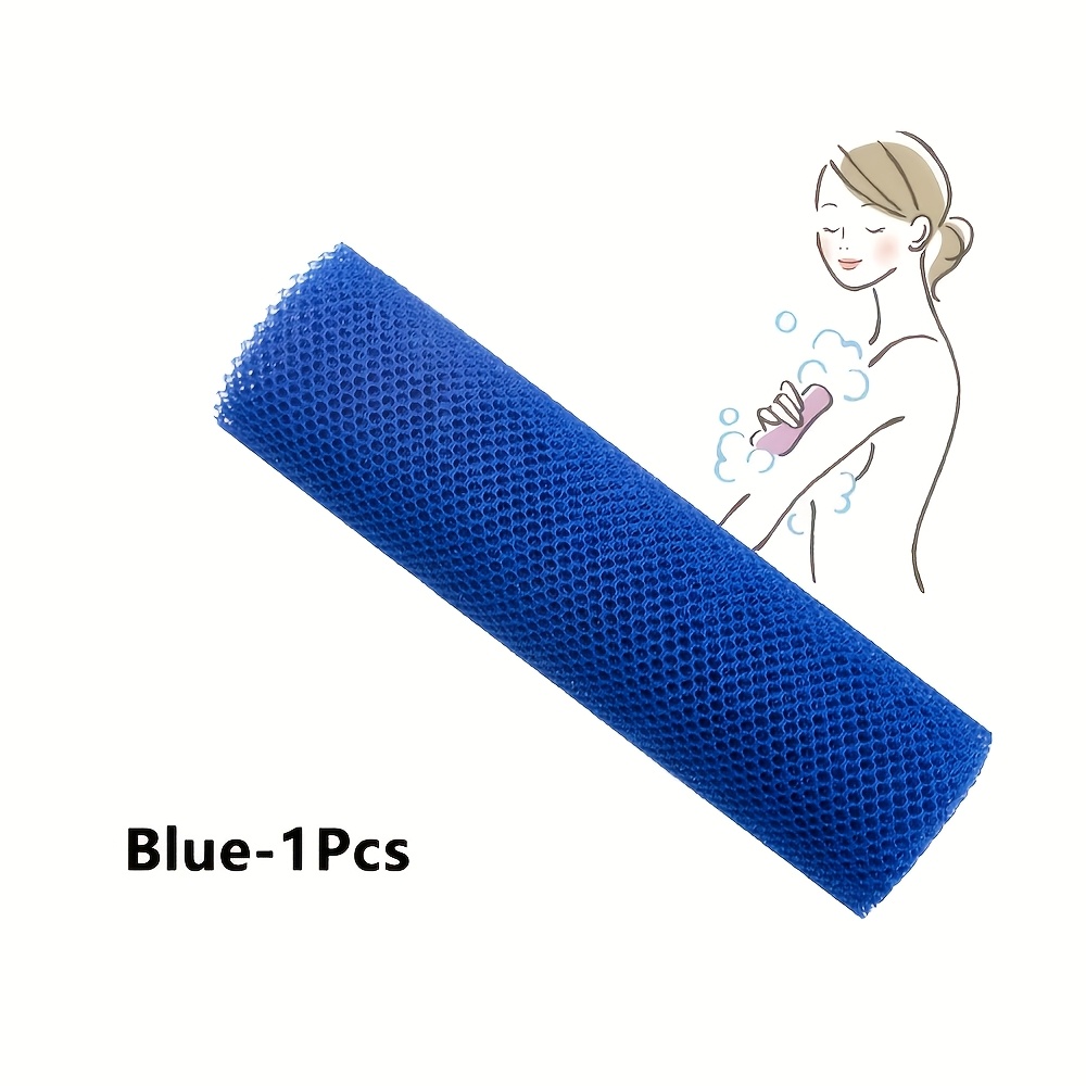 Long Rectangular Bath Loofah Net for Back Scrubbing