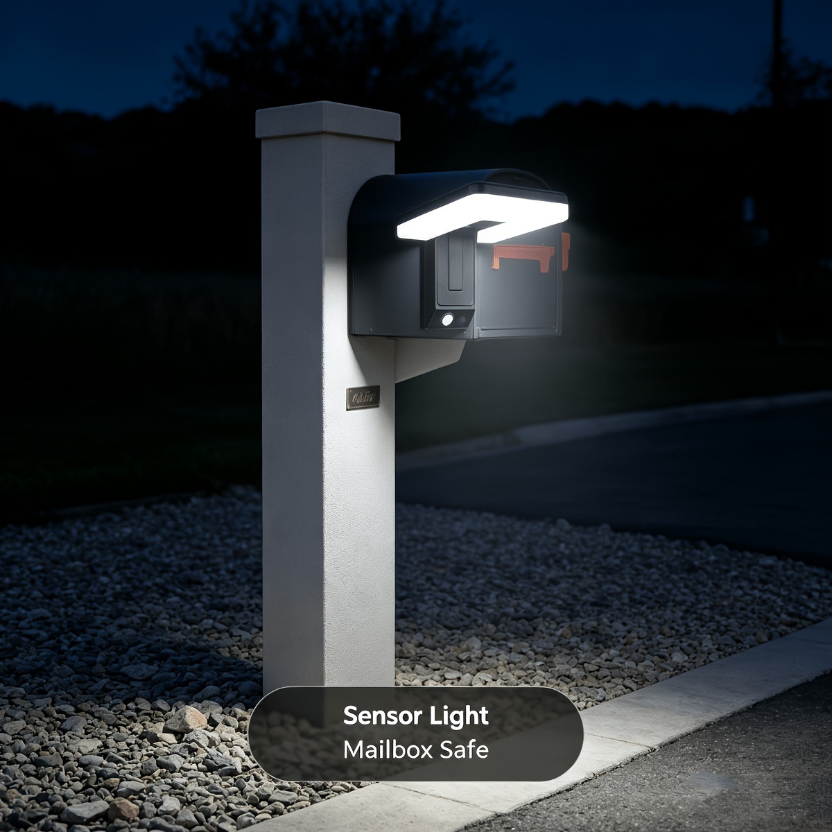 TEMU 1pc, Outdoor Solar Exterior Wall Lights With Motion Sensor, Dusk To Dawn Solar-powered 3 Lighting Solar Porch Street Light For Courtyard Terrace