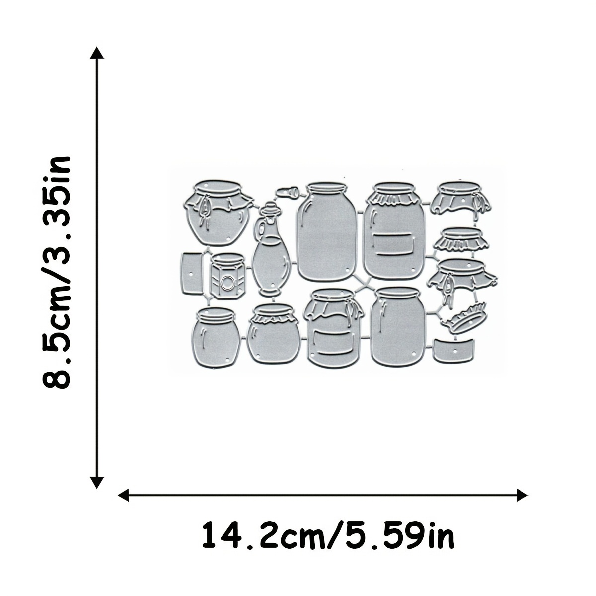 Image of 1pc Water Bottle Cutting Mold For Embossing , Metal Template