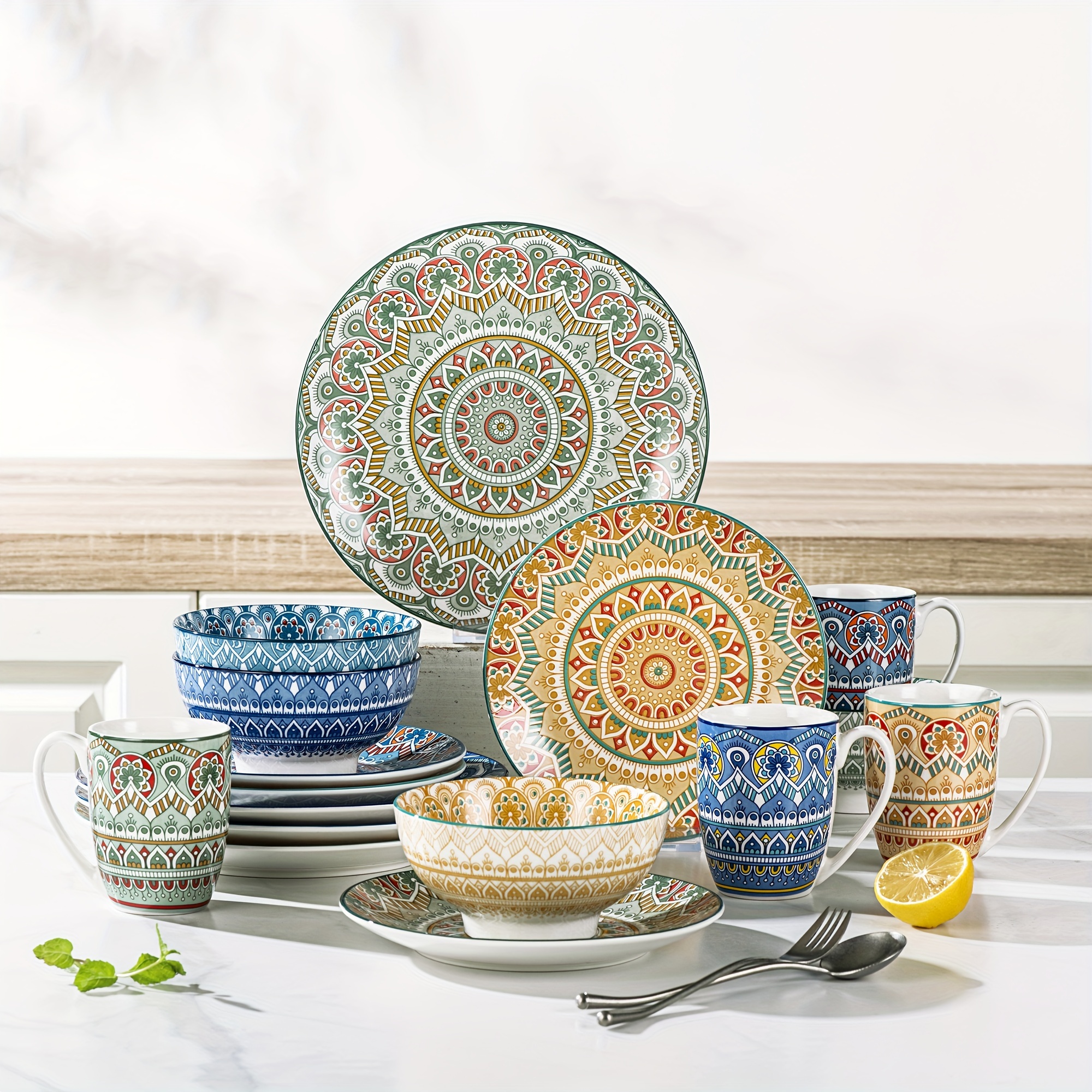 Colourful dinner sets hotsell