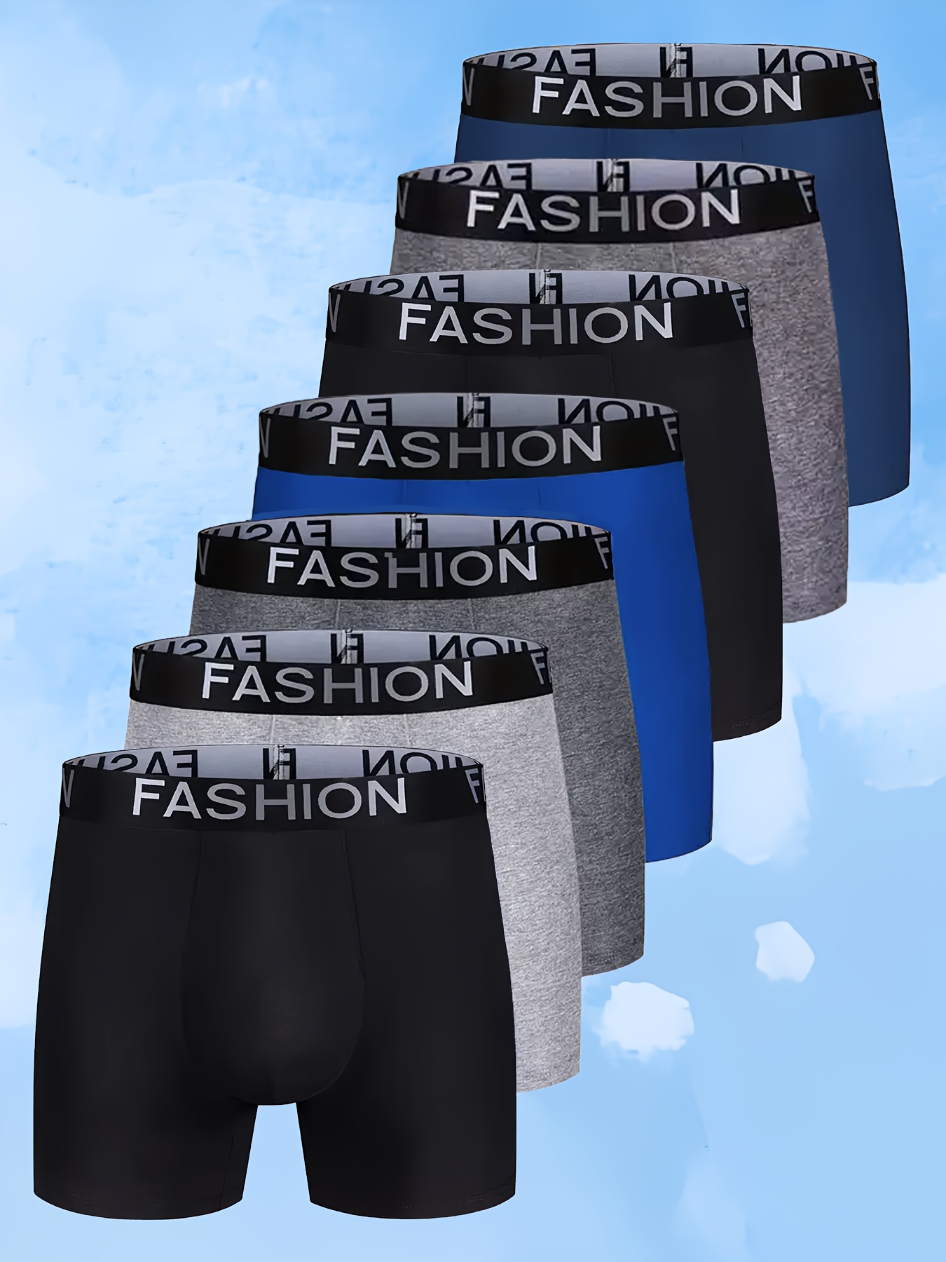 Un paquete de bóxers para hombre en colores aleatorios.