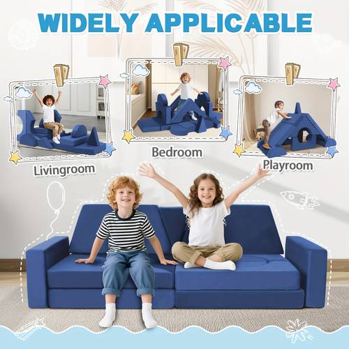15pcs modular kids kids sofa couch for children kid couches fort building kit for playroom furniture kid es convertible sofa for boys and girls