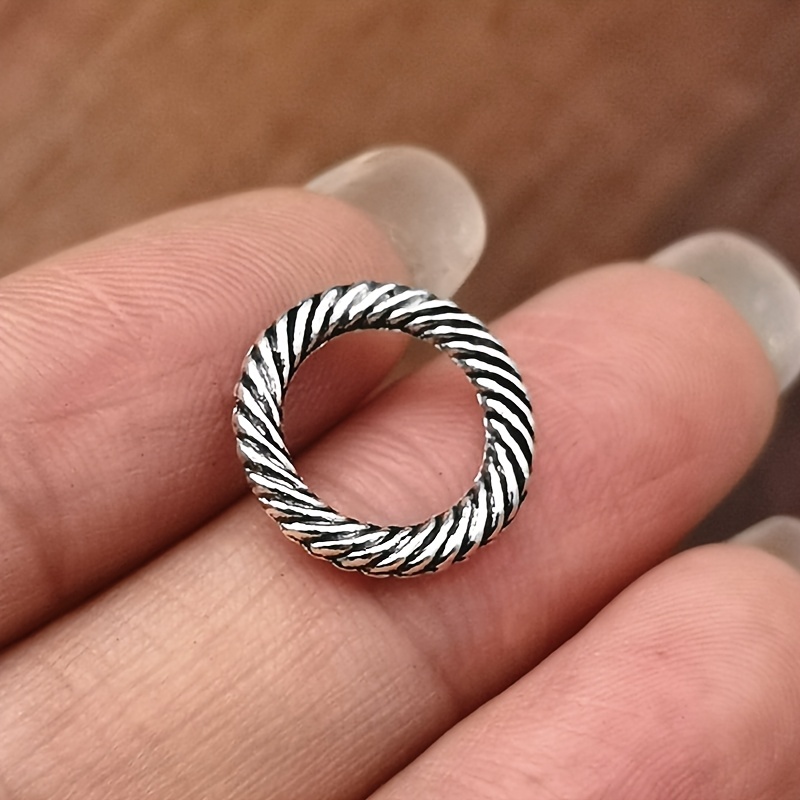 31pcs Twisted Round Ring Spacer Bead Charms for DIY Jewellery