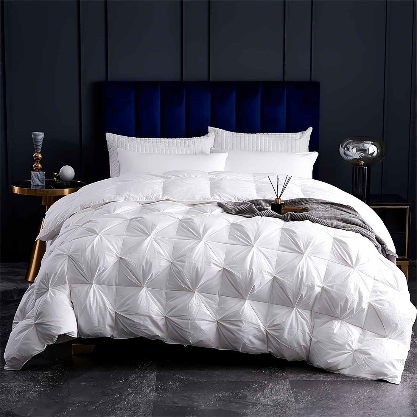 Luxurious Down Duvet With Shell - Twisted Flower Surface Pattern, Three-dimensional Twisted Flower, Locking , Super Soft And Comfortable, Noise-free, Rds And Down Certification Core, Thick/ All