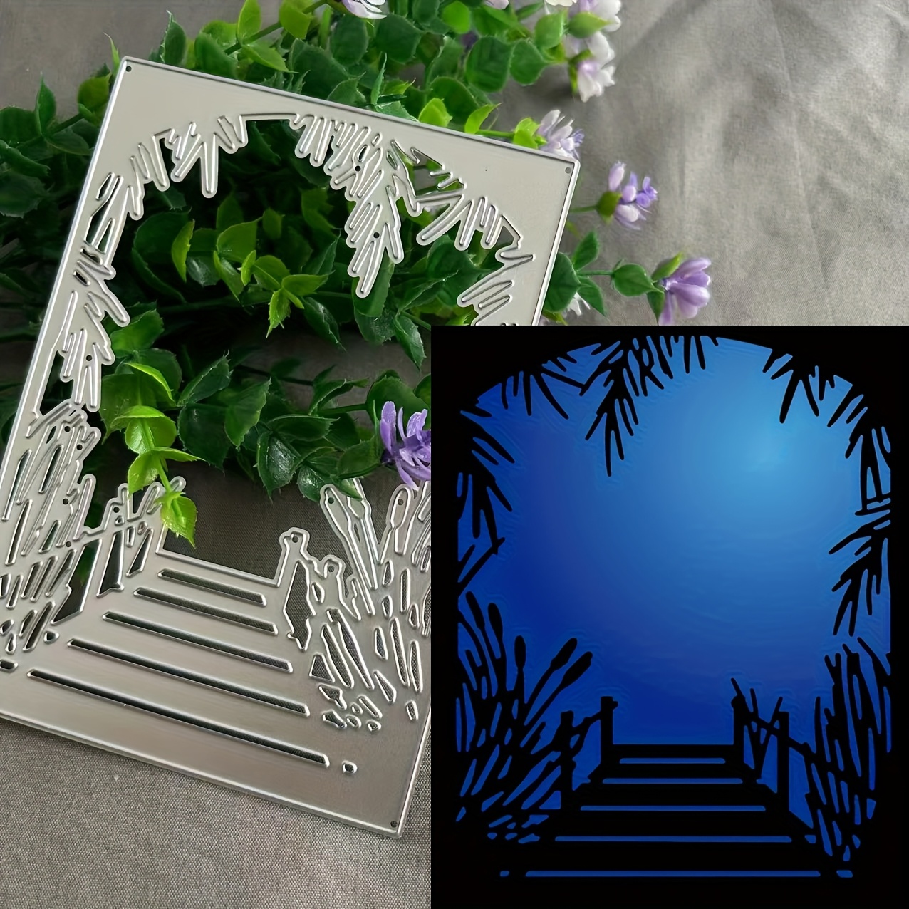 TEMU 1pc Creative Metal Cutting Dies, Diy Scrapbooking Embossing Stencil, Handmade Greeting Card Decoration Die Cutting Tool, Gift Card Making