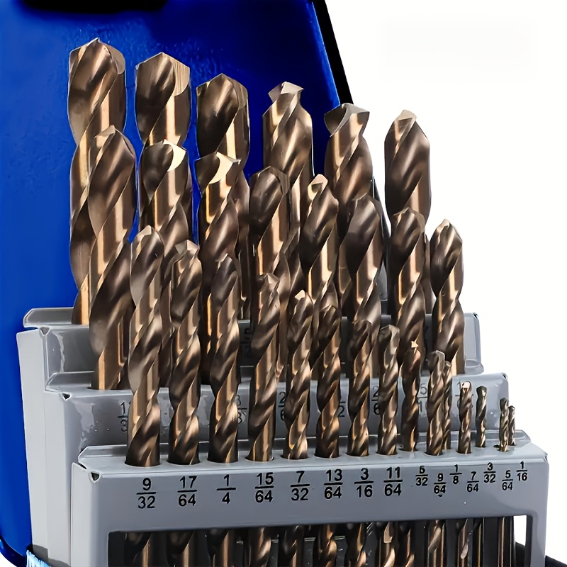 13pcs Of Cobalt Drill Suit-m35 Steel Spiral Drill Bits For Metal, Cast, -durable Metal Box, Metal Drill Bits | Durable Drill Bits | Metal Drill Bits
