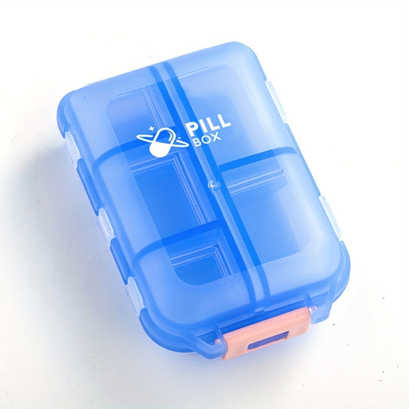 Clear Plastic Portable 7 Compartment Organizer for Medication and Jewelry