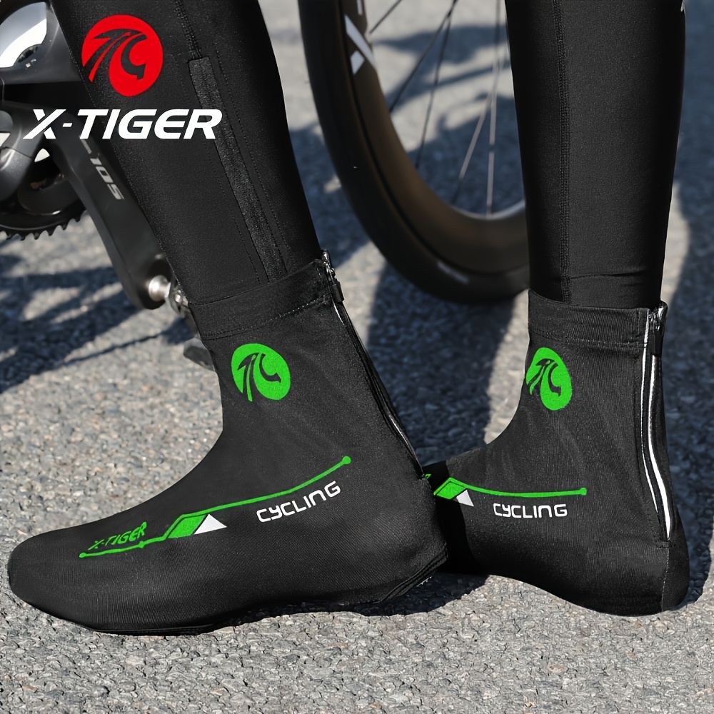 Housse de chaussures de vélo antidérapante imperméable thermique demi