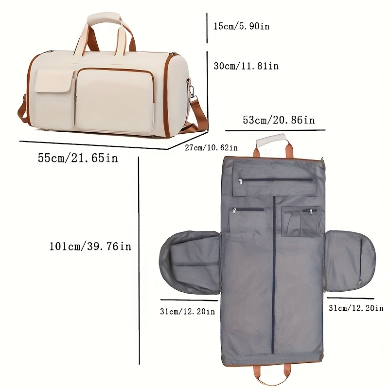 Bolso de viaje de gran capacidad con múltiples bolsillos, estilo empresarial, mochila de viaje, conjunto, bolsa de almacenamiento de ropa separada para seco y húmedo, compartimento para zapatos, doble hombro y mano, diseño para viajes de negocios de otoño e invierno, Navidad, Acción de Gracias, Halloween, ideal para la Navidad, perfecto para Acción de Gracias.