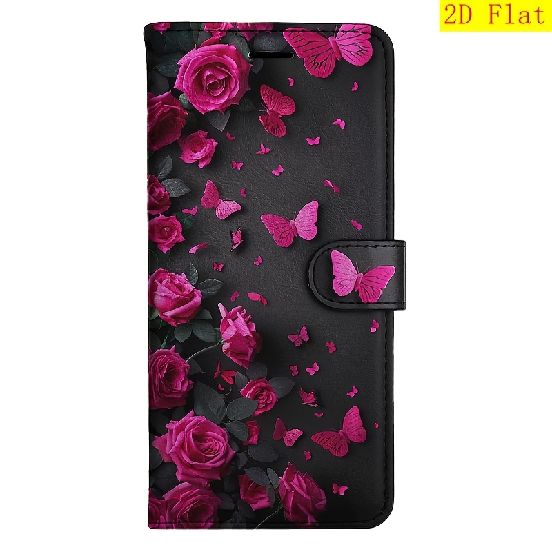 TEMU Phone Case - 2d Flat Printing Magnetic Flip Wallet Case With Card Holder Stand Suitable For Google Pixel 2 3a 4 4a 5 6a 6 7 7a 8 8a 9 9a 10 Pro