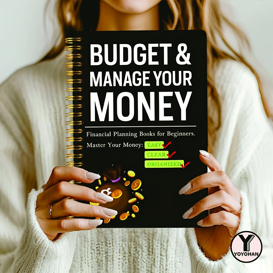 TEMU 1pc Budget Planner, Bound A5 Size (5.5" X 8.3"), Income & Expense Notebook, Yearly & Monthly Budgeting Organizer, Finance Logbook & Accounts