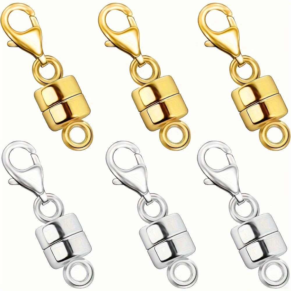 

4pcs-8pcs Magnetic Necklace Clasps And Closures With Lobster Clasp Magnet Jewelry Clasps For Bracelet Necklaces Chain