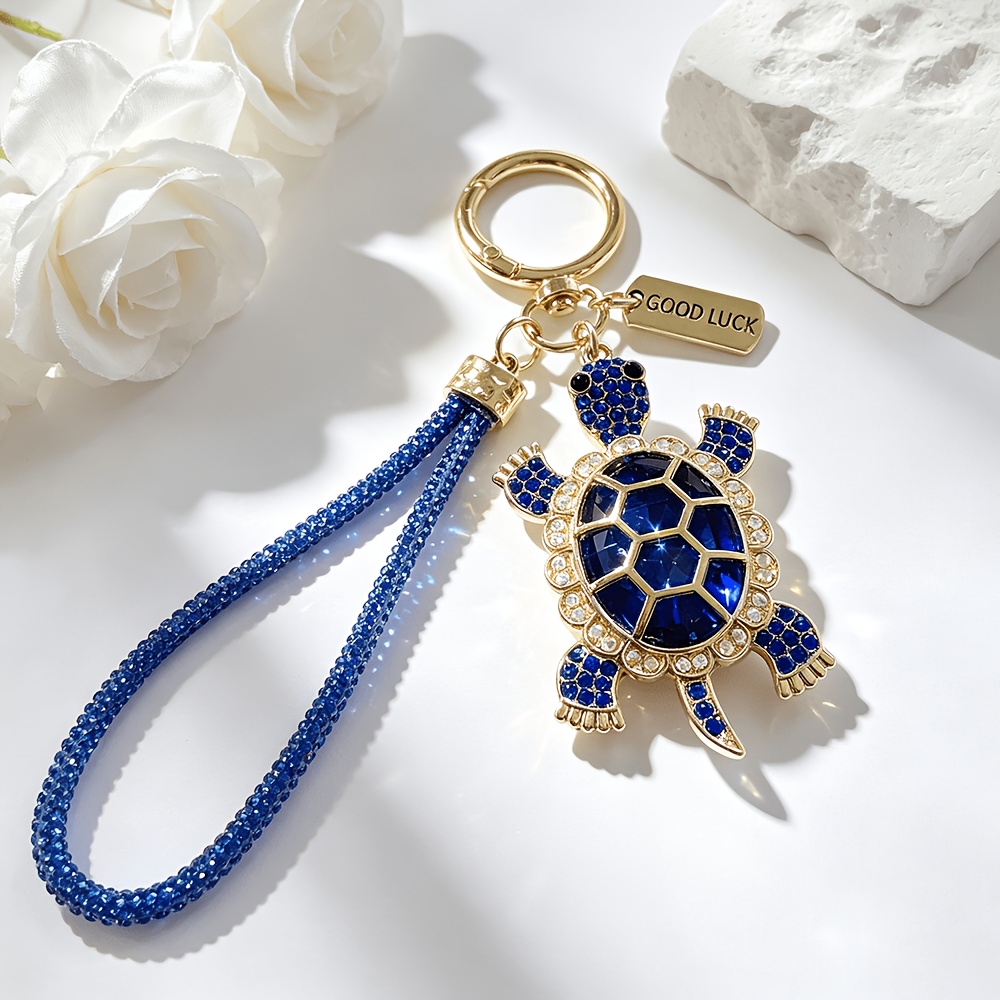 Imitation Crystal Turtle Keychain for Women, Cute Animal Charm