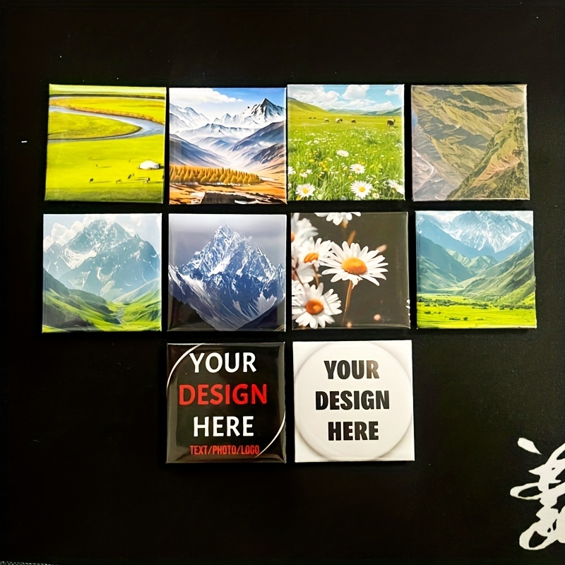 E-shop 10 Stück Magnetische Foto-Kühlschrankmagnete | Vintage Design mit individuellem Foto-Bereich | Einfache Installation,