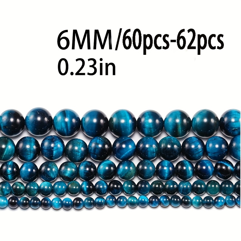 Image of 6/8/10mm 60/46/35pcs Tiger Eye Stone Beads Natural Stone Loose Beads For Diy Bangle Necklace Earrings Making Jewelry Crystals Jewelry Accessories