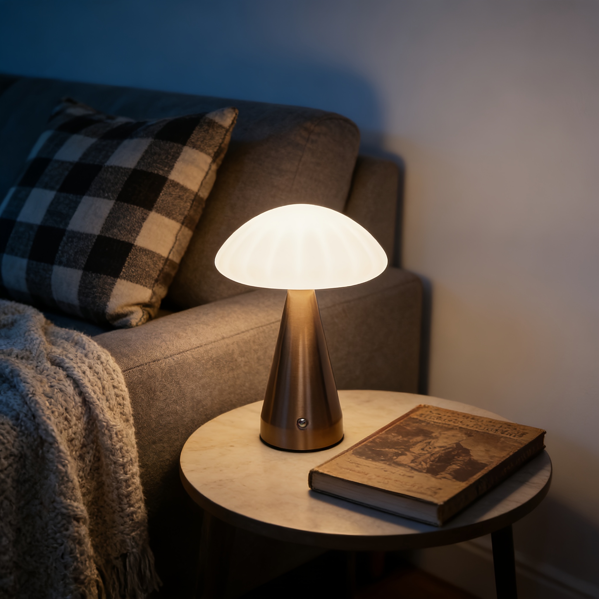 Nordic Post-Modern USB Rechargeable Eye-Care Table Lamp, Simple Touch Switch for Living Room, Bedroom, Bedside, Study, and Desk