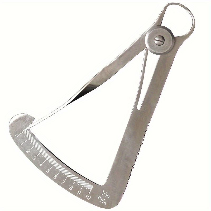 TEMU 1pc 정밀 금속 베니어 계량기, 삼각형 디자인, 0.01mm 정확도, 비용 없음, 고품질 측정 도구, 골든 및 금속