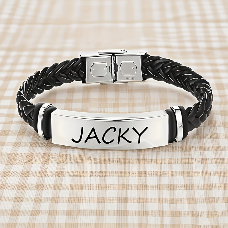 E-shop Personalisiertes Armband für Männer mit Gravur | Individuell | Geschenk für ihn Geeignet für Vater, Freund, Ehemann, passend zum Vatertag,
