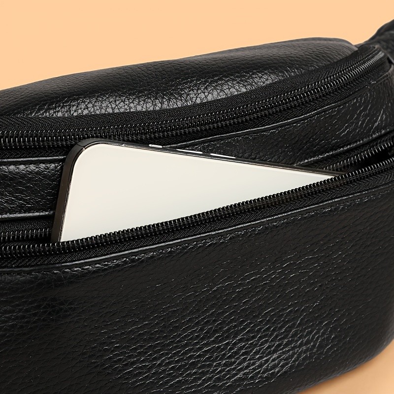 Soft PU Waist Pack Chest Bag Men