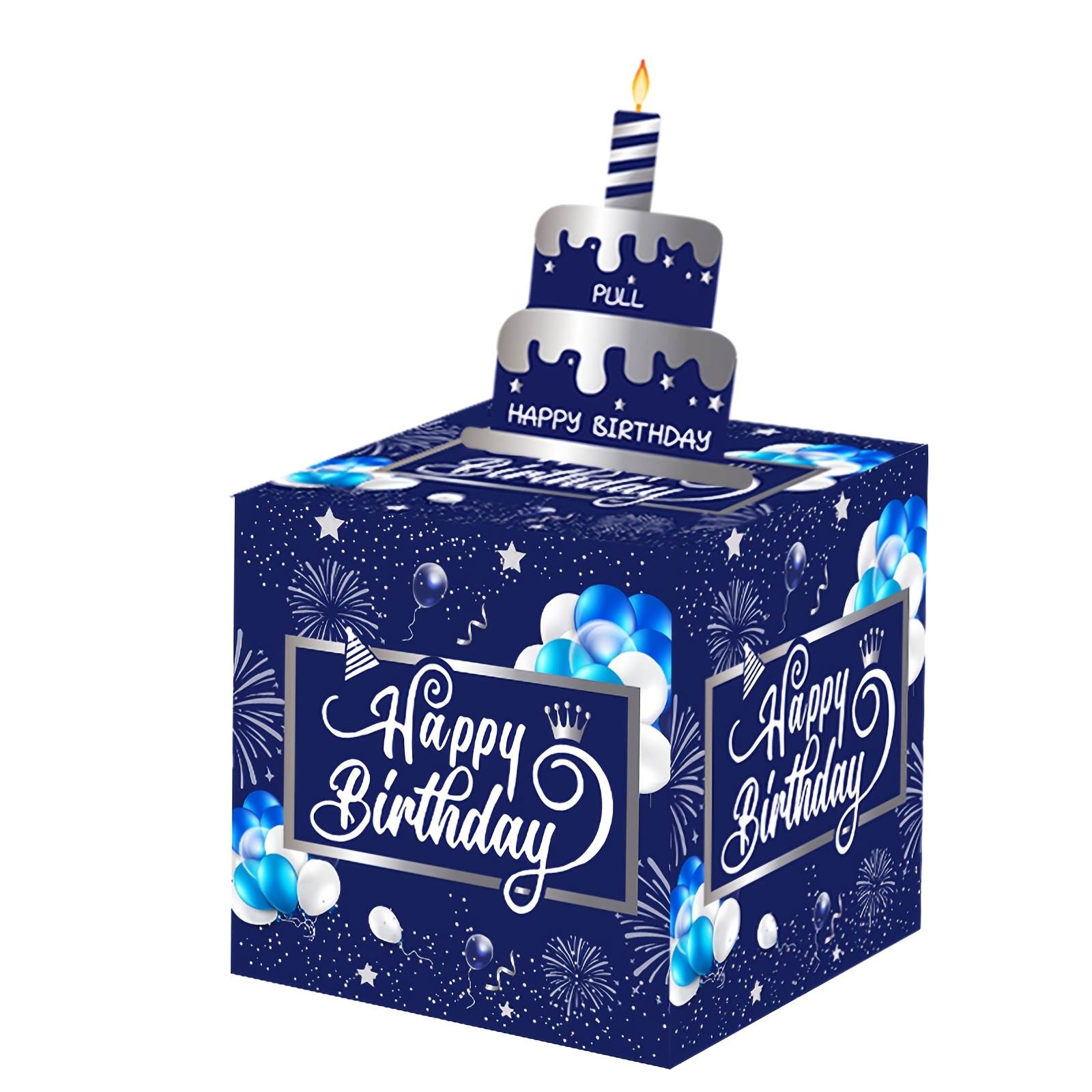 生日抽钱礼盒，现金惊喜爆炸盒，带卡片与说明书的抽钱蛋糕套装，适合各年龄段的 DIY 惊喜礼盒