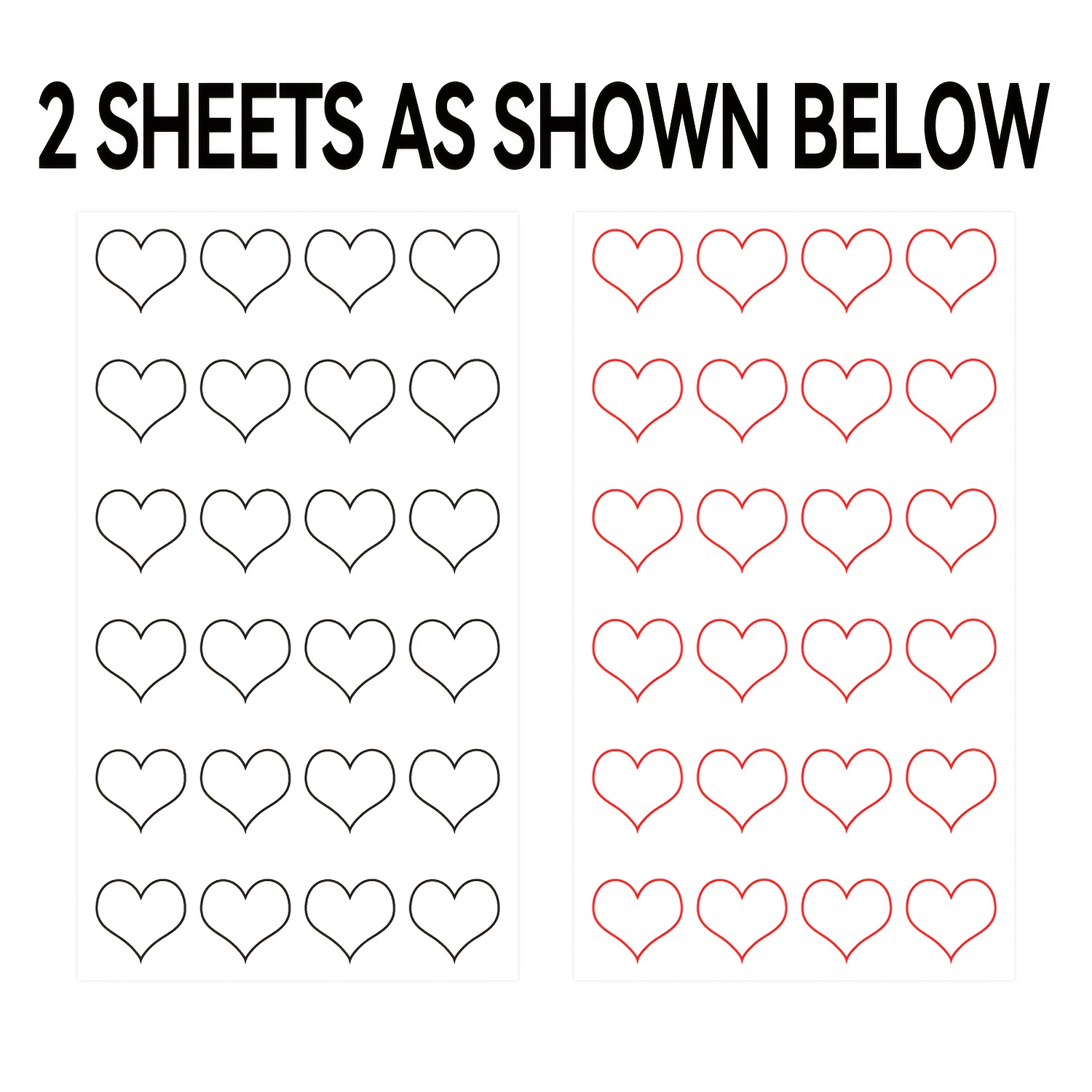 2pcs Of Minimalist Heart Temporary Tattoos, Unisex Waterproof And Sweatproof Disposable, Stylish Tattoo Item, Realistic And Non-reflective