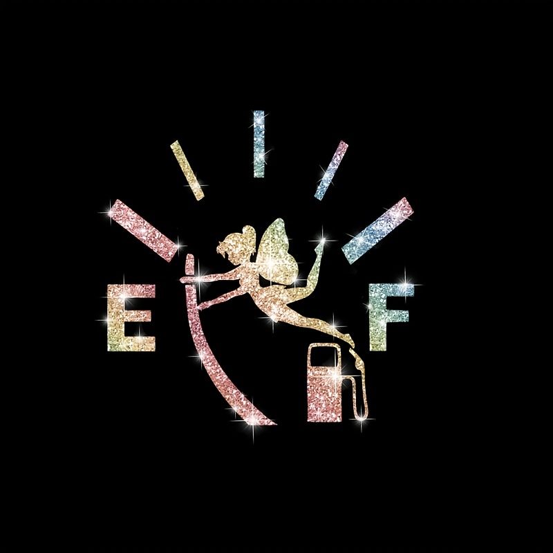 Image of A Cartoon Fairy Car Sticker, Featuring Decal, Perfect For Decorating Fuel Caps On Cars, Motorcycles, And Trucks